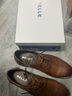 百丽通勤商务皮鞋男秋季真皮系带德比鞋通勤正装鞋3UX01CM5 棕色-3UX01 41 (255mm) 实拍图