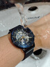 梭伦（SOLLEN）手表男士全自动机械表防水精钢镂空瑞士风学生腕表送男友生日礼物 【国潮系列】蓝钉灰面316【加强升级版】 实拍图