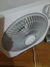 华生台式转页扇电风扇家用鸿运扇静音循环学生桌面小风扇宿舍电扇 白灰色12寸 定时款 双电机 实拍图