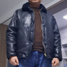 甲板服N1.男士秋冬复古阿美咔叽阔版山羊夹棉毛领甲板服N1皮夹克 黑色 L 晒单实拍图