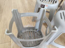禧天龙塑料凳子家用加厚防滑耐磨款餐椅休闲板凳方凳大号换鞋凳子D-2045 实拍图