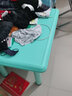 贝琪雅儿童桌椅套装学习桌椅宝宝画画升降积木桌椅子塑料家用幼儿园桌子 薄荷绿塑料长桌（80*60） 实拍图