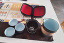 TOUCH MISS旅行茶具套装便携式包一壶二四杯快客杯户外车载喝茶随身泡茶壶 猫耳一壶四杯咖啡色 实拍图