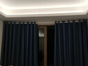 赫伊莎窗帘免打孔安装套装遮光免安装卧室飘窗简易小窗户房间保暖短帘 北欧双面遮光-藏青色(深蓝) 帘2.8*1.8米高双开(杆1.6-2.1米) 件 实拍图