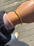 明牌珠宝生日礼物黄金手镯女款足金素圈光版叠戴金镯子AFI0030工费500 恋舞 5.6直径 约8.44克 实拍图