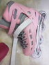 REBUILD 轮滑鞋儿童闪光溜冰鞋男女童初学者旱冰鞋成人直排轮滑冰鞋 樱花粉【大礼包】+头盔护具7件套 L (适合鞋码36-40) 实拍图
