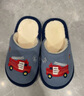 机器猪儿童棉拖鞋男童小汽车秋冬季防滑居家用室内中大童小男孩宝宝拖鞋 灰色 36 -37码 适合35-36脚穿 实拍图
