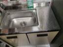 氧露莎不锈钢橱柜灶台一体式厨柜家用厨房简易经济型柜子整体厨房橱柜 80cm单盆-左 实拍图