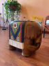 泰域 泰国大象实木凳子东南亚风格圆凳手工雕刻玄关换鞋凳个性创意家用穿鞋凳矮凳 彩绘款 晒单实拍图