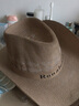 慕衣宾士草帽男夏天遮阳帽子户外凉帽男士防晒太阳帽舒适钓鱼帽透气渔夫帽 卡其色(B西部牛仔) (均码) 实拍图
