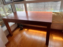 旺家星实木客厅大书桌休闲区茶桌椅组合家用简约多人学习桌工作台长桌子 长桌：140*70*75板厚5cm（包送装） 实拍图