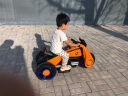 贝多奇儿童电动车摩托车双驱男女宝宝科幻大号三轮小孩玩具可坐人充电瓶 橙色+双驱动大电瓶 实拍图