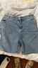 王熙麦 网红高腰牛仔短裤女五分裤2023夏季新款宽松显瘦韩版A字阔腿裤in 5040复古浅蓝 无腰带 XL建议115-125斤左右 实拍图