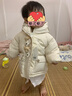 嘟嘟家儿童棉服冬装男童冬季加厚外套女童保暖棉袄宝宝卡通连帽童装上衣 卡其 80 实拍图