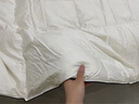 霞珍羽绒被95%白鹅绒被芯 A类100支全棉轻音鹅绒被子 防绒保暖 5A级特厚冬被-100支全棉贡缎 150cm*210cm 实拍图