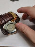 比握特真皮表带牛皮手表带男女蝴蝶扣配件适用天梭浪琴DW小米华为gt4 棕带白线【黄金色自动扣】 20mm 实拍图