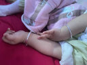 老凤詳素圈S9999足银宝宝手镯脚镯新生婴儿周岁小孩满月生日礼物 足银素圈童镯一对-40g 晒单实拍图
