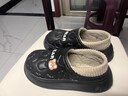 猎瑞防水棉拖鞋女士冬季包跟外穿厚底居家室内月子鞋加绒厚底保暖棉鞋 黑色38-39【建议37-38】 实拍图