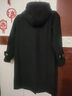 妙奕嘉牛角扣毛呢大衣女士外套呢子黑色大衣中长款小个子女装秋冬季新款 牛角扣连帽呢子大衣【黑色】 M 【建议90-105斤】 实拍图