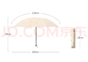 天堂 防晒阳伞三折 遮阳伞黑胶防晒伞贝壳图案三折叠晴雨伞 甘酪白 实拍图