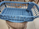 沃德百惠（WORTHBUY）碗柜碗筷收纳盒碗柜碗碟沥水架厨房置物架收纳架滤水篮塑料收纳筐 蓝色 实拍图