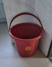 甲东里塑料家用大号红色乔迁新居结婚用品红桶加厚喜桶水桶手提陪嫁米桶 喜庆红中号水桶 实拍图