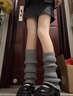 冬雾Lolita针织日系加长jk小腿袜修饰腿型袜套腿套显瘦遮腿型JK堆堆袜 白色 均码 实拍图