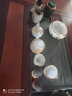 器美优品 镶金银琉璃玉瓷功夫茶具套装玉石加厚盖碗茶杯茶壶整套礼物送礼 金镶玉琉璃套组（14头大套组） 实拍图
