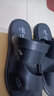 蜻蜓牌夏季男士凉鞋真皮透气牛皮防滑沙滩鞋新款潮流休闲外穿两用凉拖鞋 黑色 40 实拍图