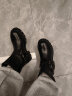 百丽刘雯周雨彤同款机车靴女商场同款休闲短靴加绒A2A1DDZ3 黑色-单里 35 实拍图