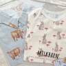 Milkbarn2023新款儿童短袖衬衫 1-8岁男童夏季纯棉衬衣中小童休闲上衣 灰蓝牦牛-衬衫 100cm 晒单实拍图