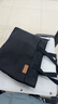 QUEEN TRIP学生上课单肩包简约大容量帆布百搭休闲通勤文艺托特包手提布袋包 黑色【双层有拉链+磁扣】 实拍图