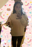FILA 斐乐女装卫衣男女同款套头卫衣秋冬情侣款休闲加绒保暖长袖上衣 奶盐白-IV 165/88A/S 实拍图