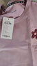 真维斯（Jeanswest）纯棉短袖t恤女装夏季新款宽松大码打底衫女半袖小个子时尚上衣服 香芋紫 酒红的小花_K M 实拍图