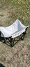 凡卡印象户外折叠椅 便携美术画凳写生小椅子 钓鱼椅休闲旅游用品马扎凳子 轻奢款月亮椅【米白】+收纳袋 实拍图