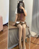 浪莎打底裤光腿神器秋冬季外穿自然裸感双层假透肉加绒加厚款女连裤袜 肤色假透肉连袜 220克加绒款【适合0到15度】 实拍图