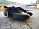 WEJIESS足球鞋男长钉AG训练鞋中小学生儿童成人足球比赛球鞋男女子皮足 8805黑金长钉 42 球袜+护板+鞋袋 实拍图