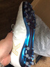 卡尔美（KELME）小牛皮MG足球鞋男透气短钉系带学生比赛圆钉球鞋成人 白色 40 实拍图