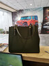 CHARLES&KEITH质感纯色大容量手提包托特包包女包女士生日礼物CK2-30781650-6 Olive橄榄绿色 XL 实拍图