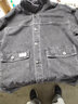 杉则水洗牛仔外套男春秋季复古宽松牛仔衣韩版工装牛仔夹克男帅气上衣 301黑灰 XL 【150-170斤】尺码偏大 实拍图