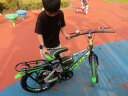 儿童山地车自行车变速车20寸学生车6-18岁男女小孩单车脚踏车 绿色单速+后货架+前车框+豪华大礼包 18寸（适合身高110—130CM） 实拍图
