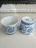 LICHEN景德镇陶瓷小酒杯老厂货青花白酒杯容量80ml双鱼品茗杯茶杯 实拍图