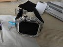 DRESSELF苹果手表表带apple iwatchS8/9/10/11ultra透明改装硅胶手表壳表带一体式壳 适用于苹果 透明壳+黑表带+蝴蝶扣 45mm（s7/8/9） 实拍图
