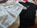 啄木鸟【2件装】夏季短袖T恤男士纯棉宽松大码半袖体恤男装上衣服打底衫 T319白色+T519黑色 L （100-120斤） 实拍图