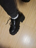 大东女士软皮系带小皮鞋女2025年新款百搭单鞋复古厚底软皮粗跟英伦风鞋子 实拍图