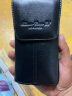 小多利（XiaoDuoLi）手机腰包男士真皮超薄穿皮带6.5英寸迷你包单层隐形防盗手机套外出休闲小包 竖款-大号-黑色 晒单实拍图