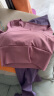 徽昂运动套装女瑜伽服跑步健身服速干衣夏季胸垫t恤拼接短袖长裤紫XL 晒单实拍图