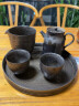 唐兴手工陶瓷泡茶壶茶具原矿铁釉日式泡茶壶家用小号复古单壶带过滤壶 正心茶壶+2杯+1公道杯+1托盘 实拍图