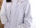 窈嘉 长袖白大褂 学生实验服男女医师卫生美容服化学试验白大褂工作服 中厚款-松紧长袖【推荐指数95%】 L (170) 实拍图