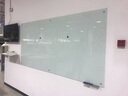 博绘【免费上门安装】定制磁性钢化玻璃白板墙贴办公会议黑板家用教学培训写字板挂式可擦留言板公告栏 普白（免费上门安装） 120x240cm 实拍图